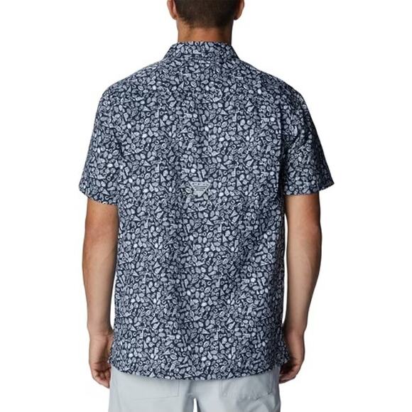 NWT Columbia Mens Notre Dame Fighting Irish Super Slack Tide Shade Button Down - Picture 2 of 6